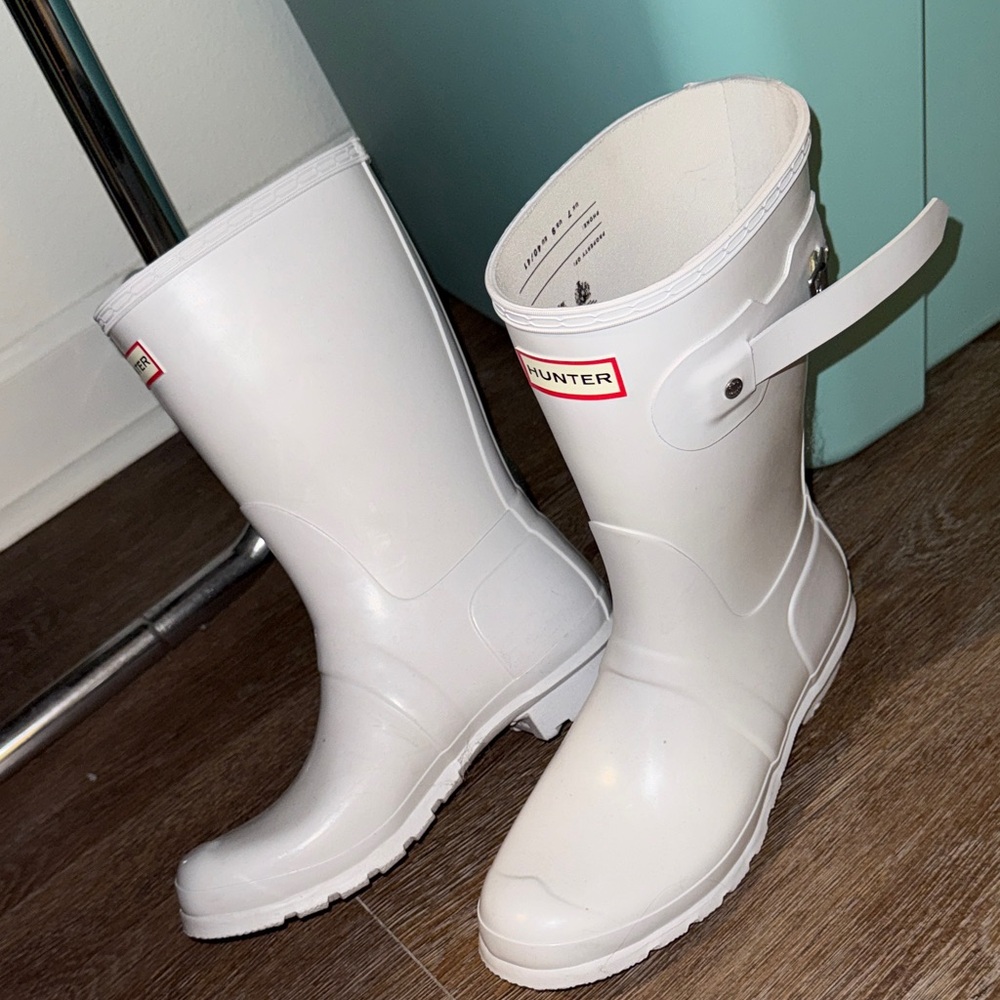Hunter Classic White Boots - Never Worn!